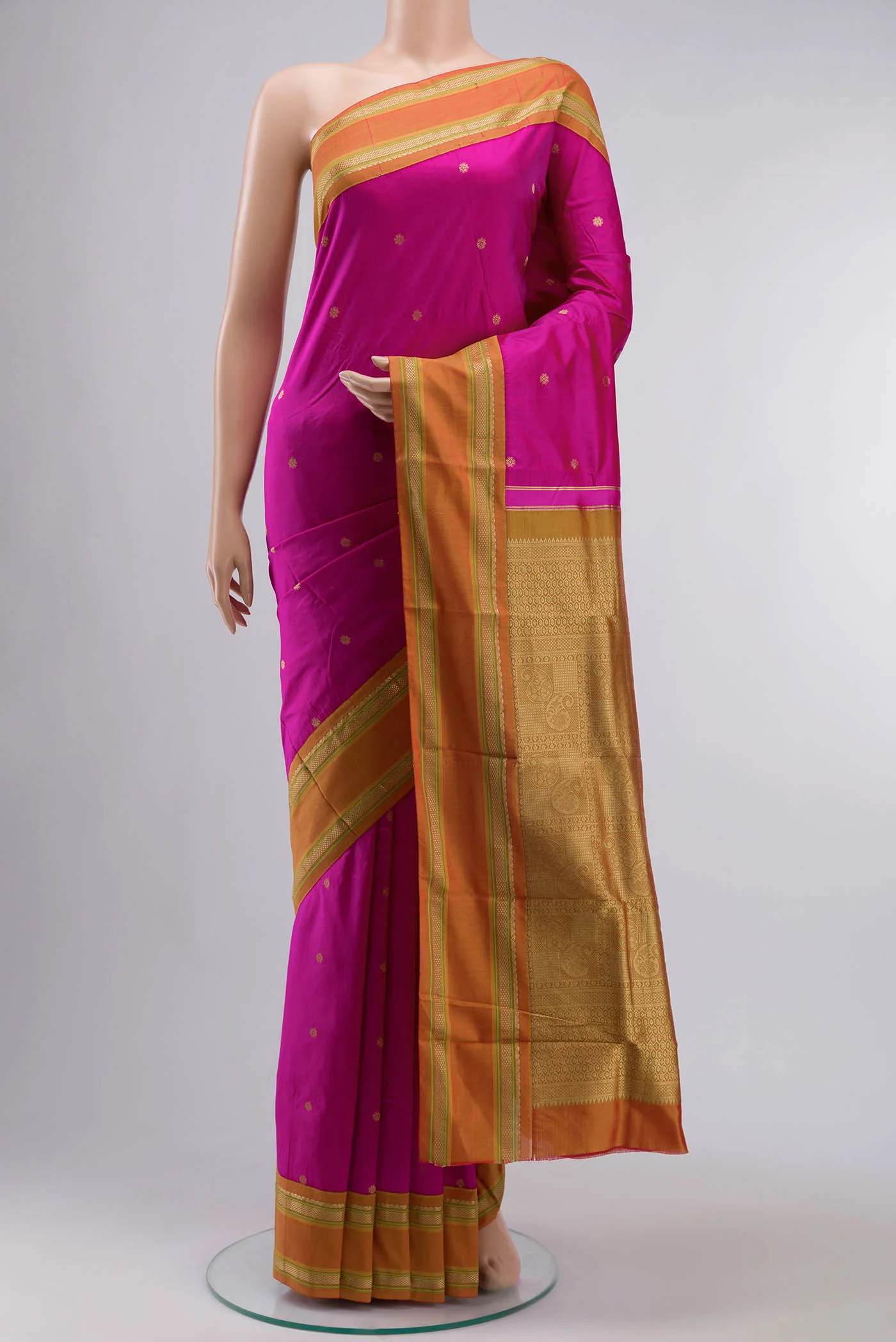 Pink Bangalore Silk Saree