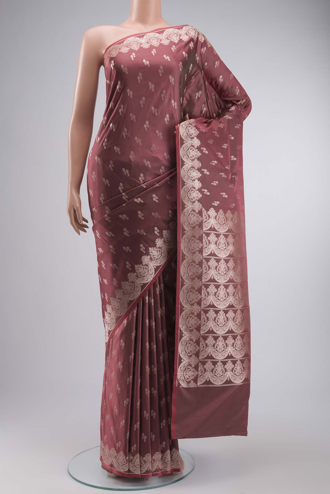 Pink Blended Banarasi Silk Saree