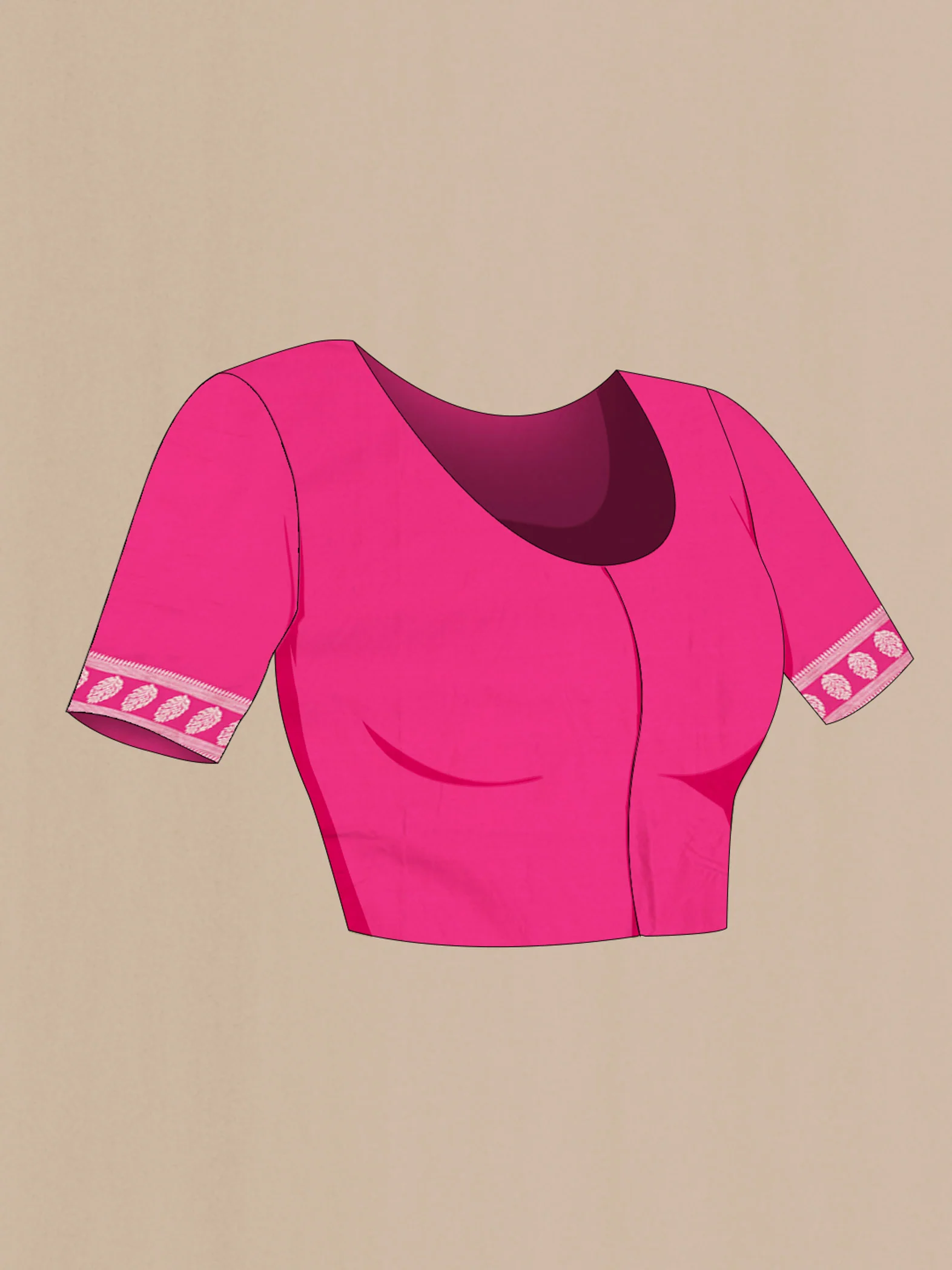 Pink Blended Banarasi Silk Saree - Image 2