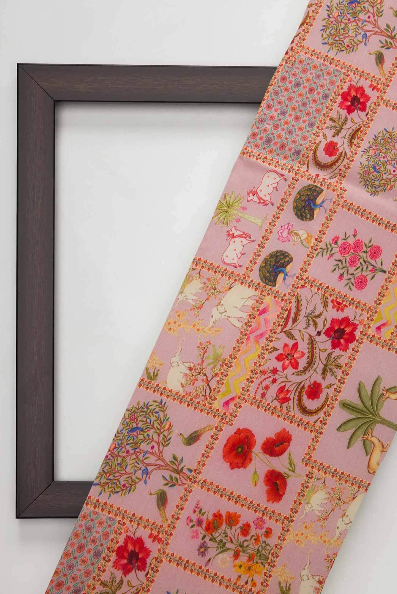 Pink Chanderi Silk Dress Material - Image 4