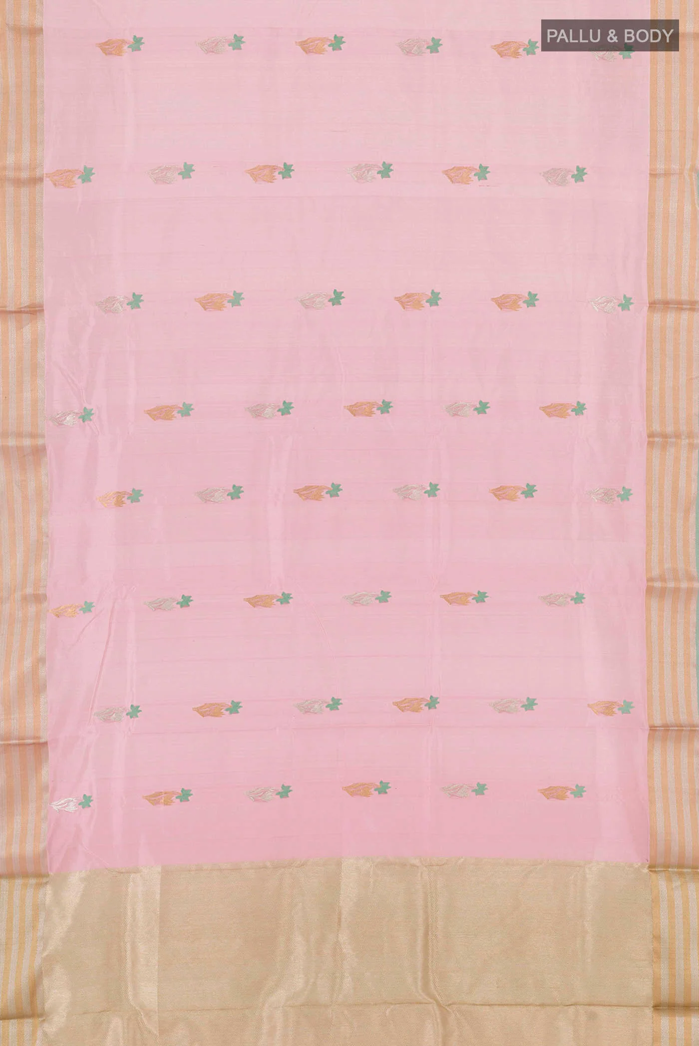 Pink Chanderi Silk Saree - Image 5