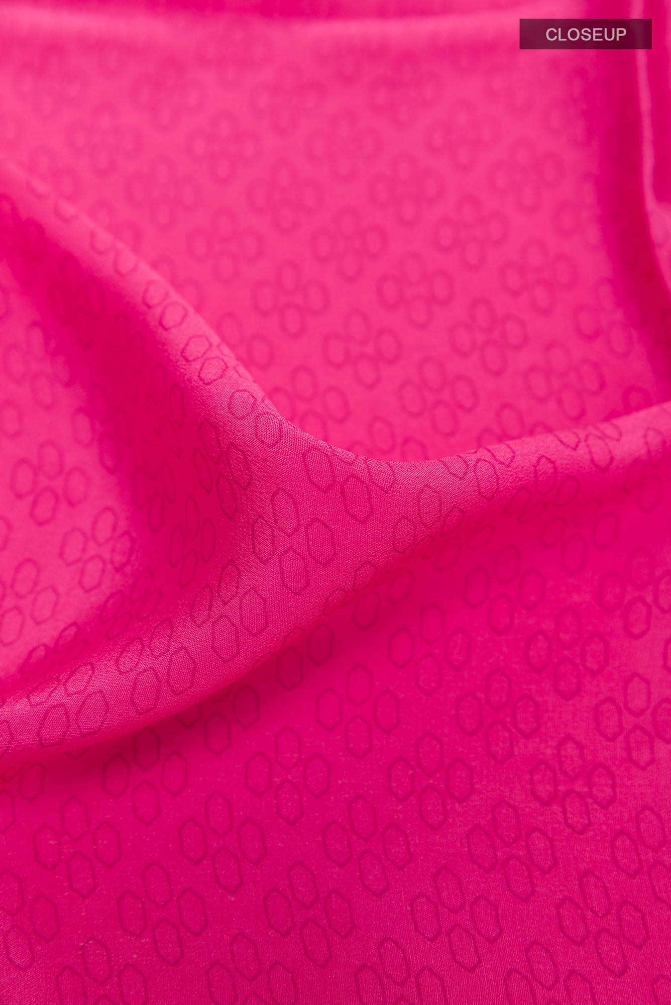 Pink Crepe Saree - Image 2