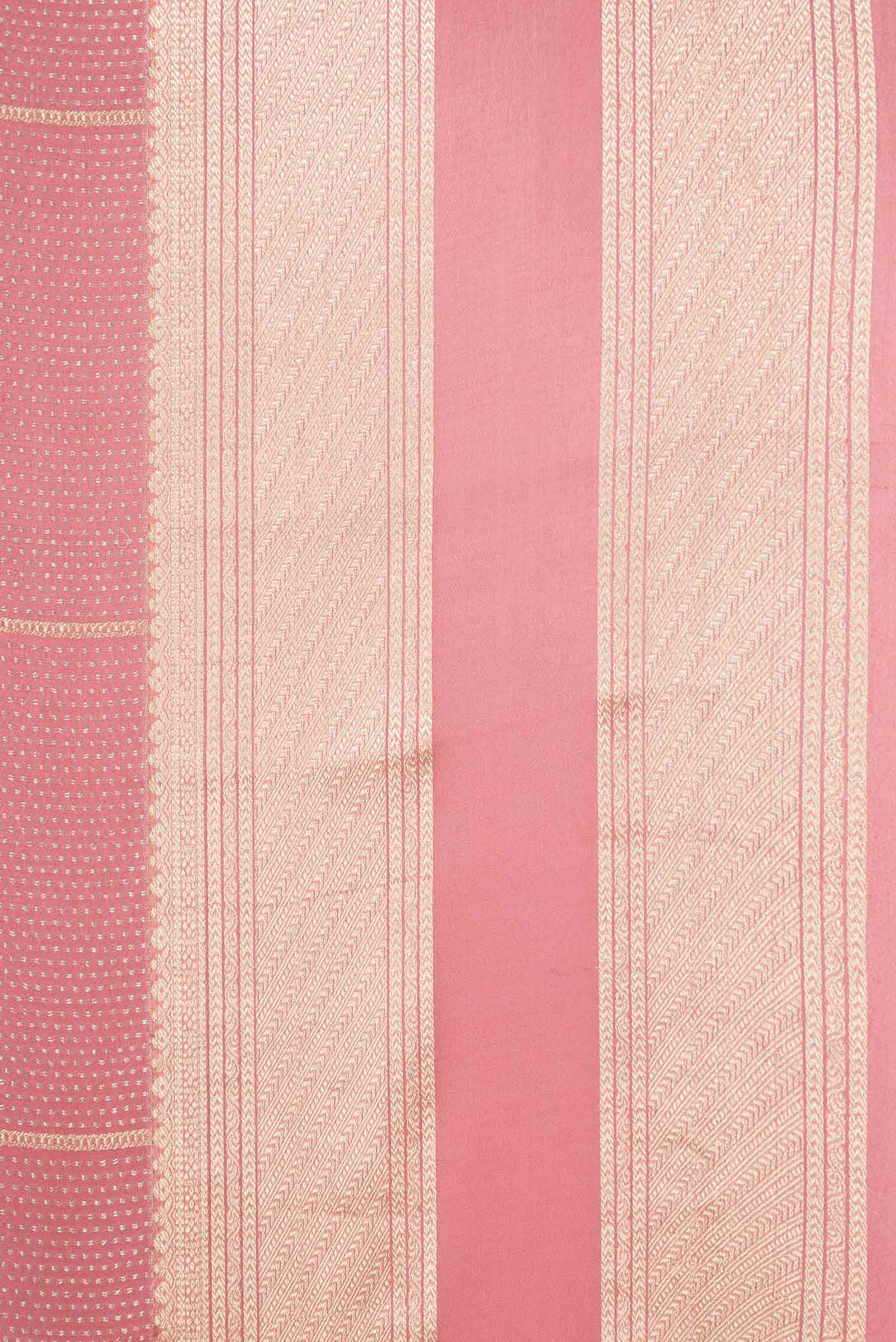 Pink Dual Tone Banarasi Georgette Saree - Image 3