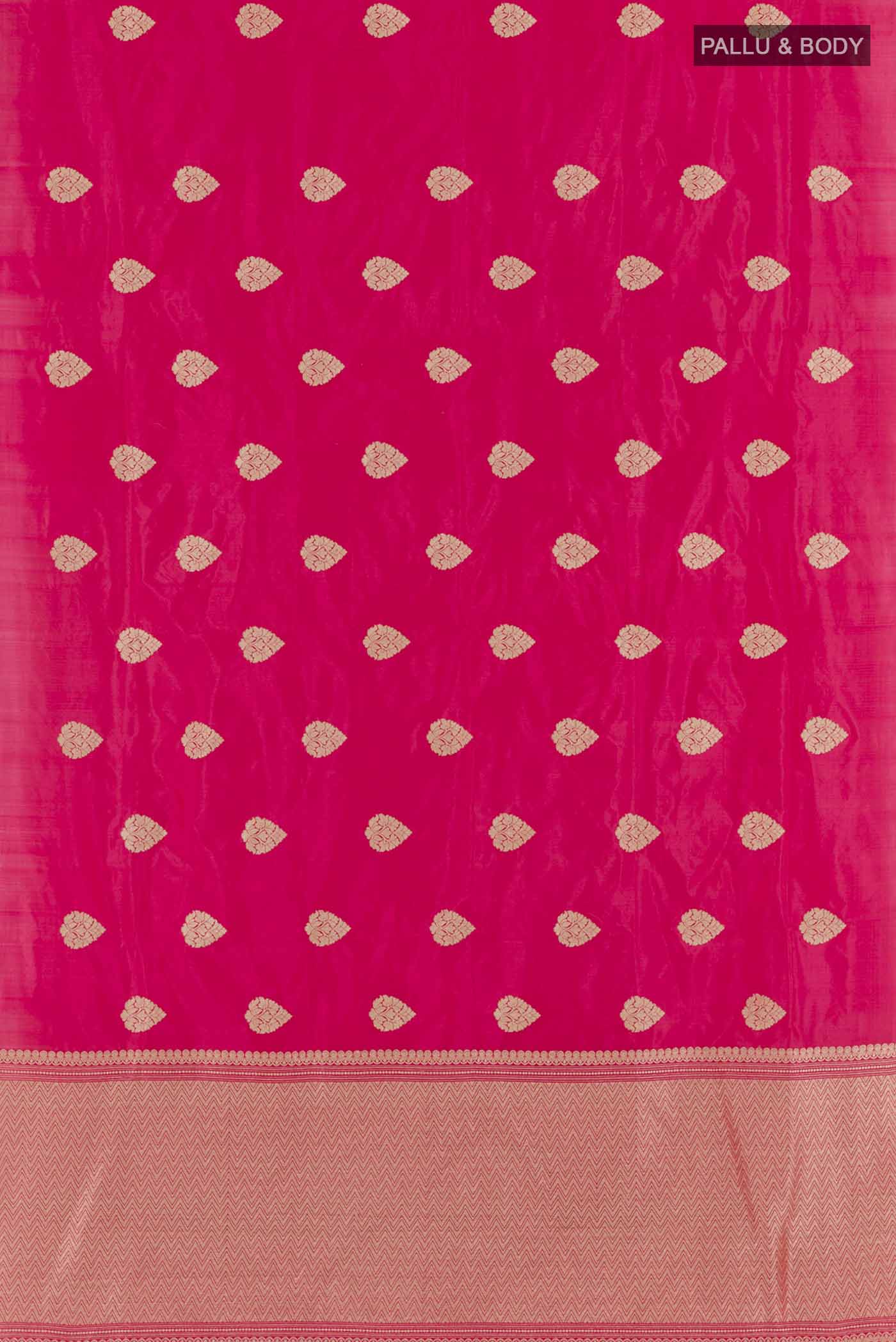 Pink Dual Tone Banarasi Katan Silk Saree - Image 5