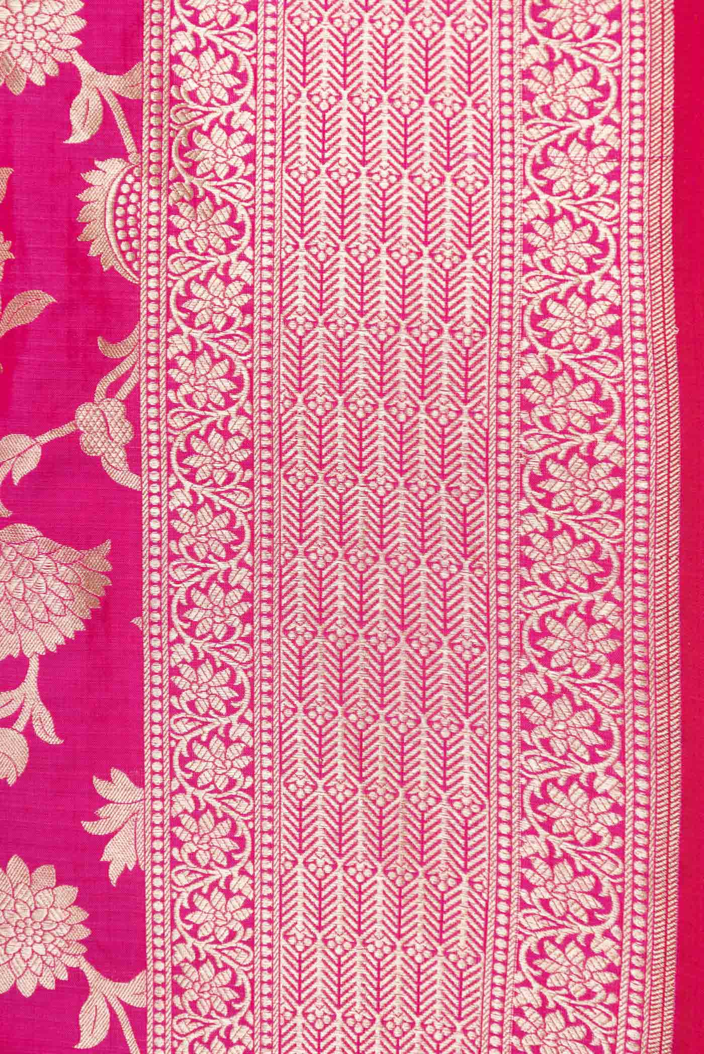 Pink Dual Tone Banarasi Saree - Image 3