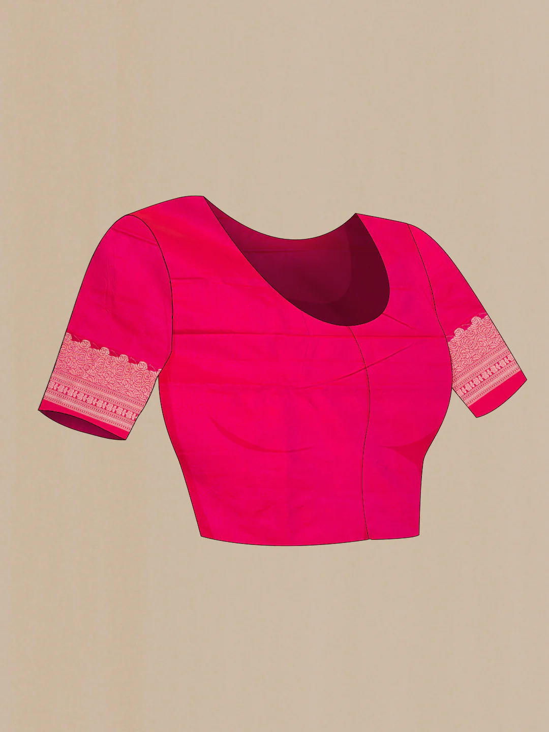 Pink Dual Tone Banarasi Saree - Image 5