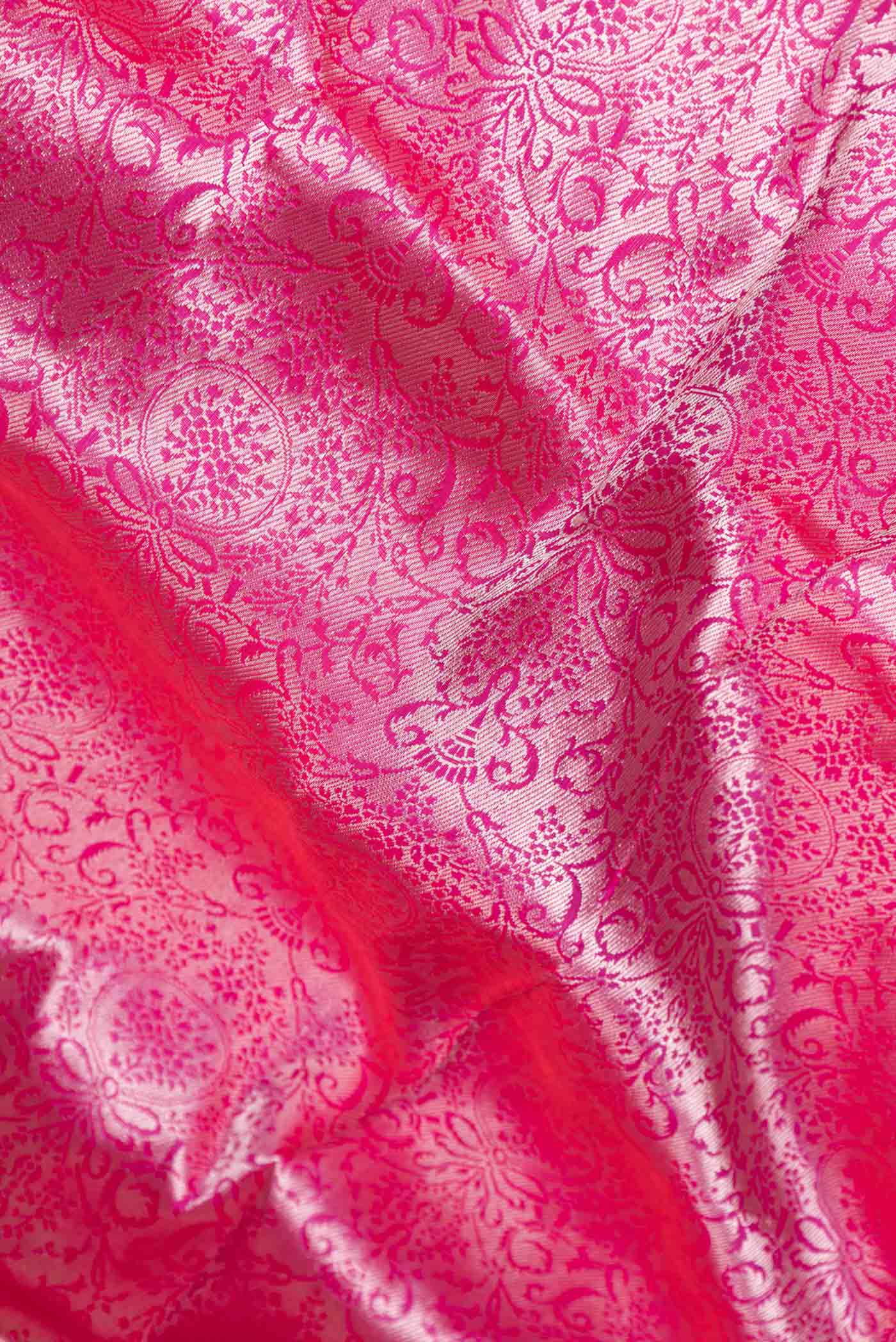 Pink Dual Tone Banarasi Saree - Image 2