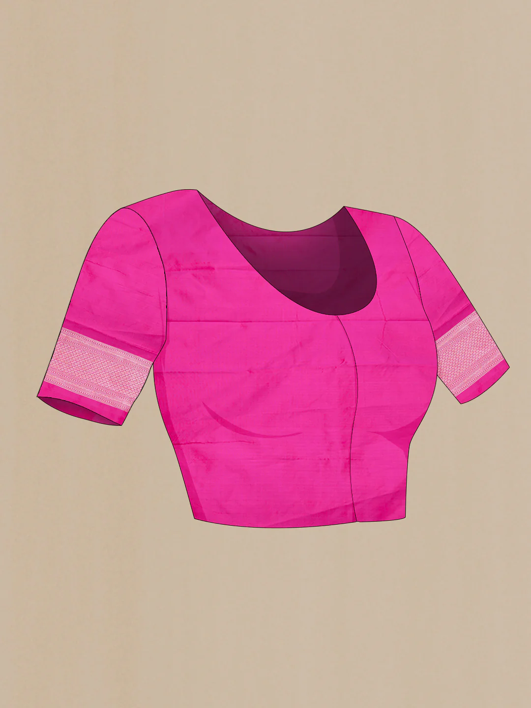 Pink Dual Tone Banarasi Saree - Image 5