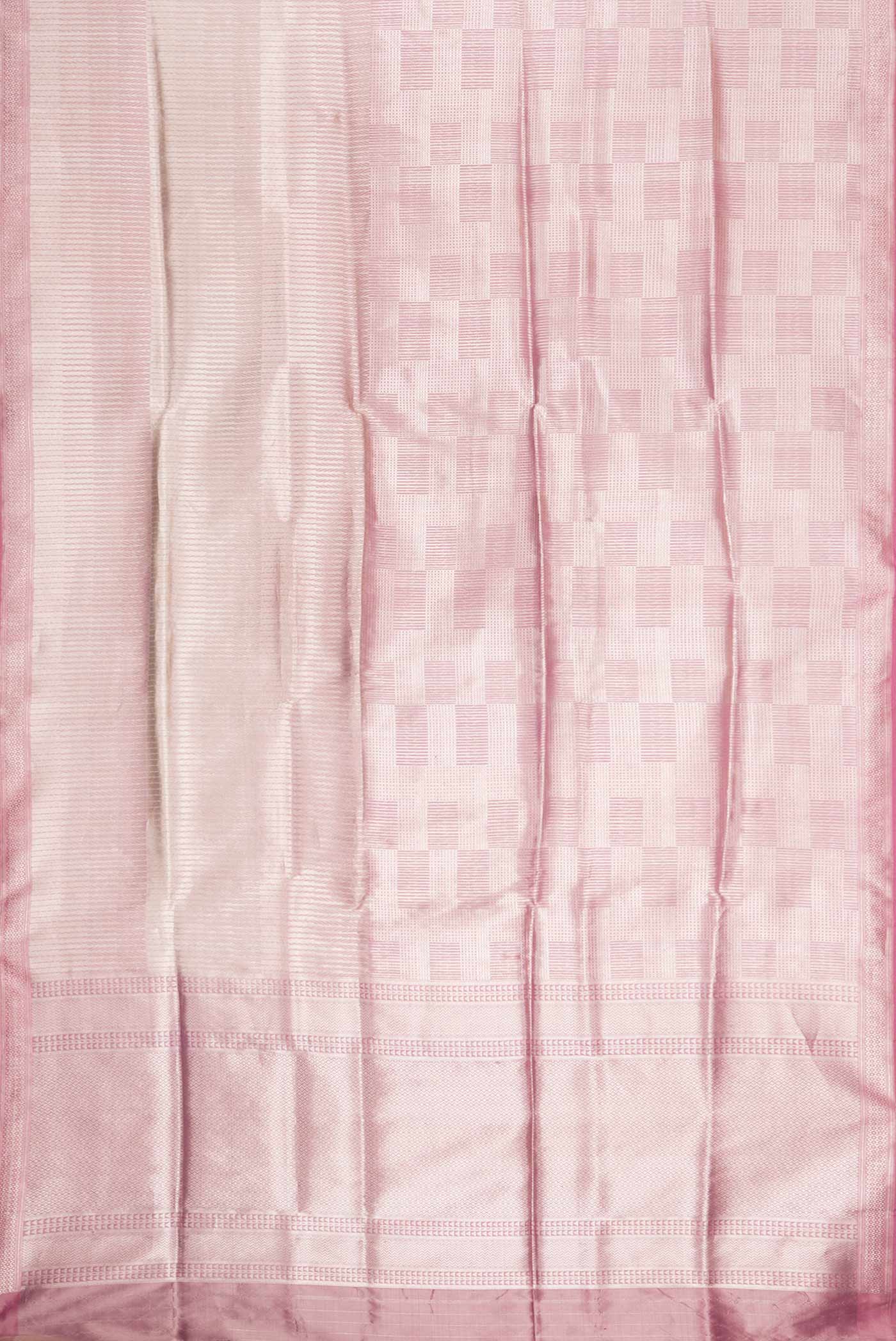 Pink Dual Tone Banarasi Silk Saree - Image 6