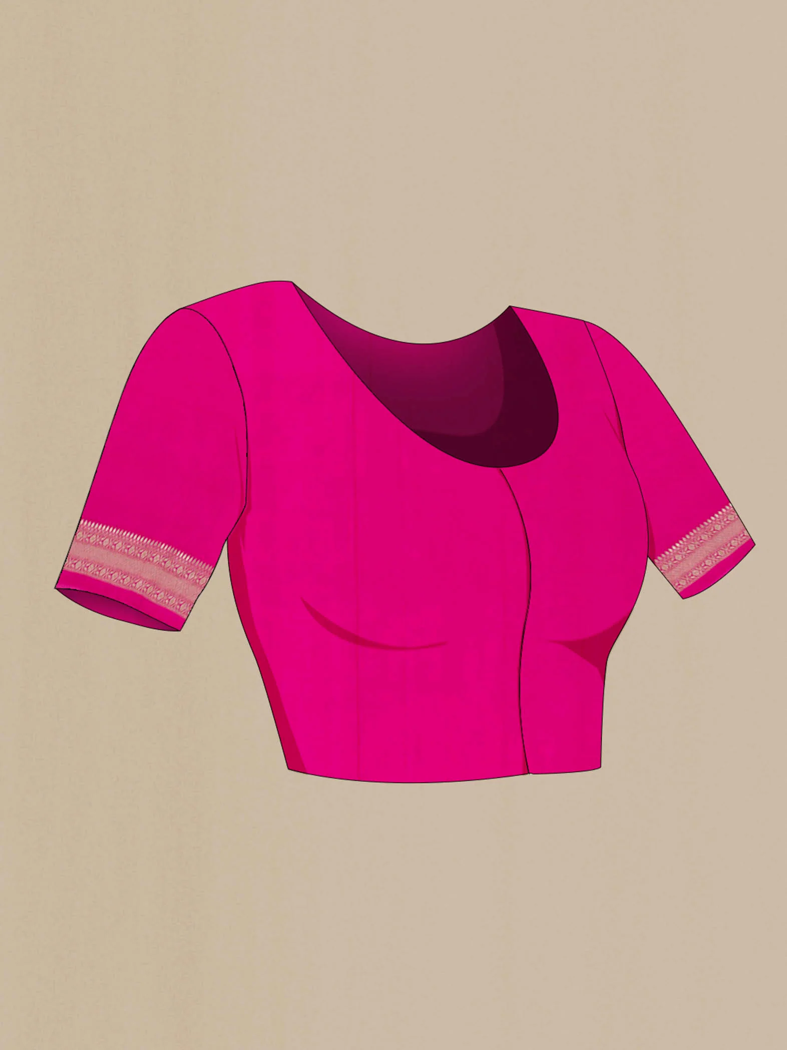 Pink Dual Tone Banarasi Silk Saree - Image 3