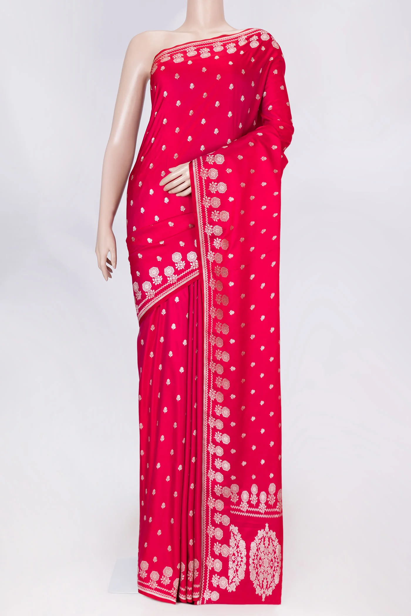 Pink Dual Tone Blended Banarasi Silk Saree