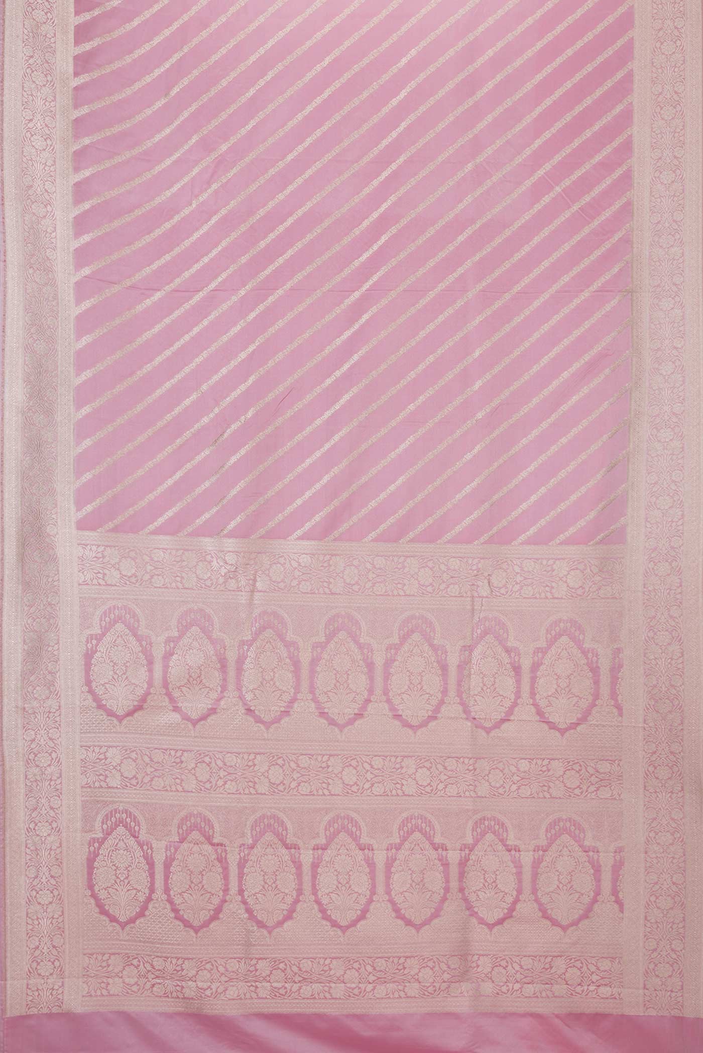 Pink Dual Tone Blended Banarasi Silk Saree - Image 3