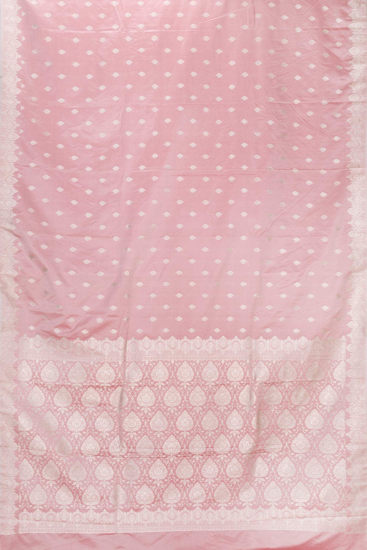 Pink Dual Tone Blended Banarasi Silk Saree - Image 2