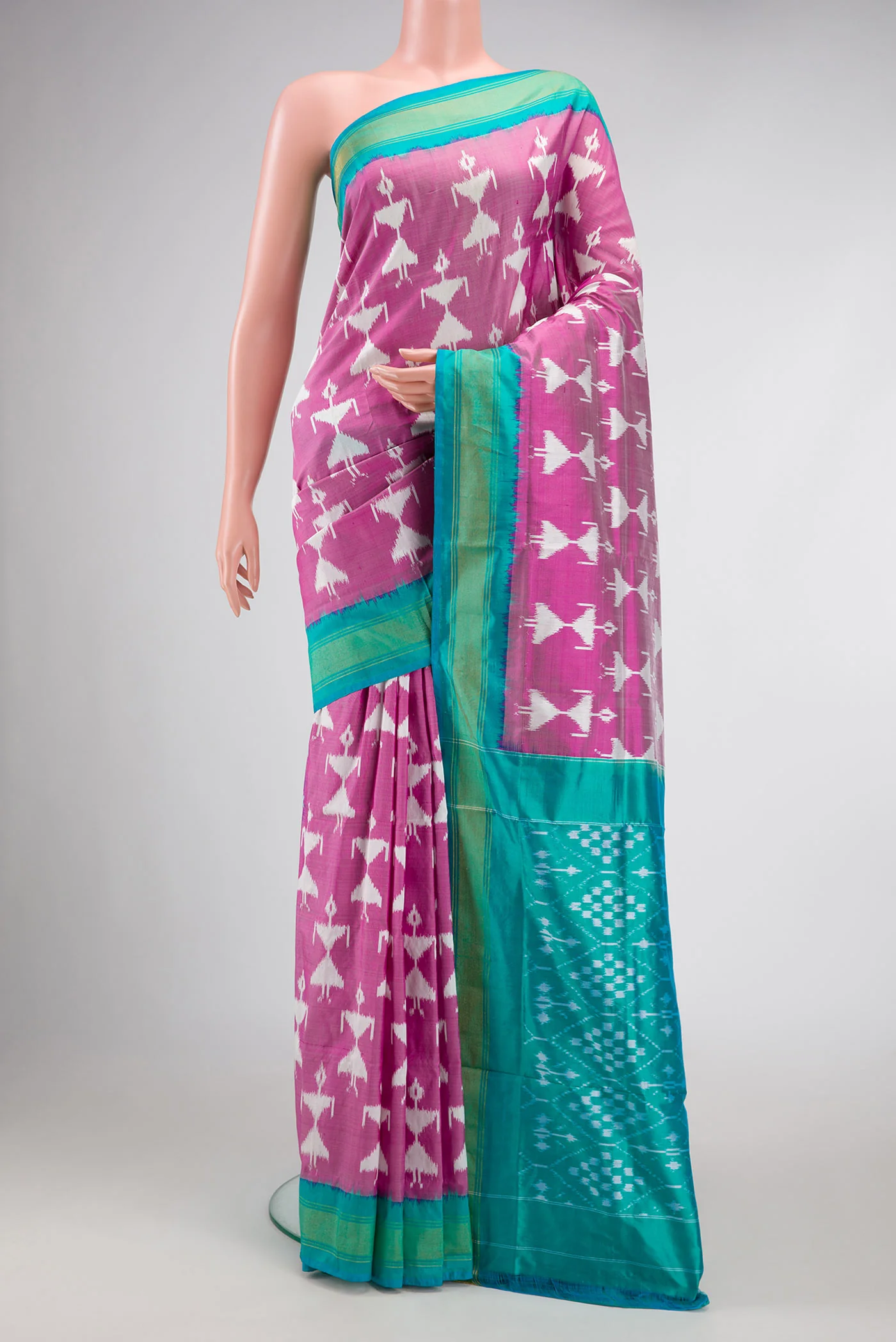 Pink Pochampally Silk Saree
