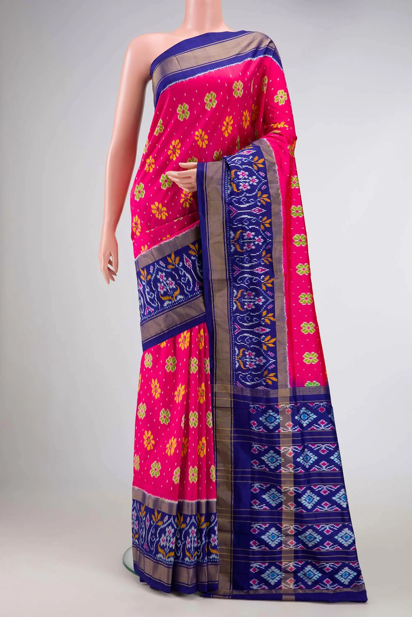 Pink Pochampally Silk Saree