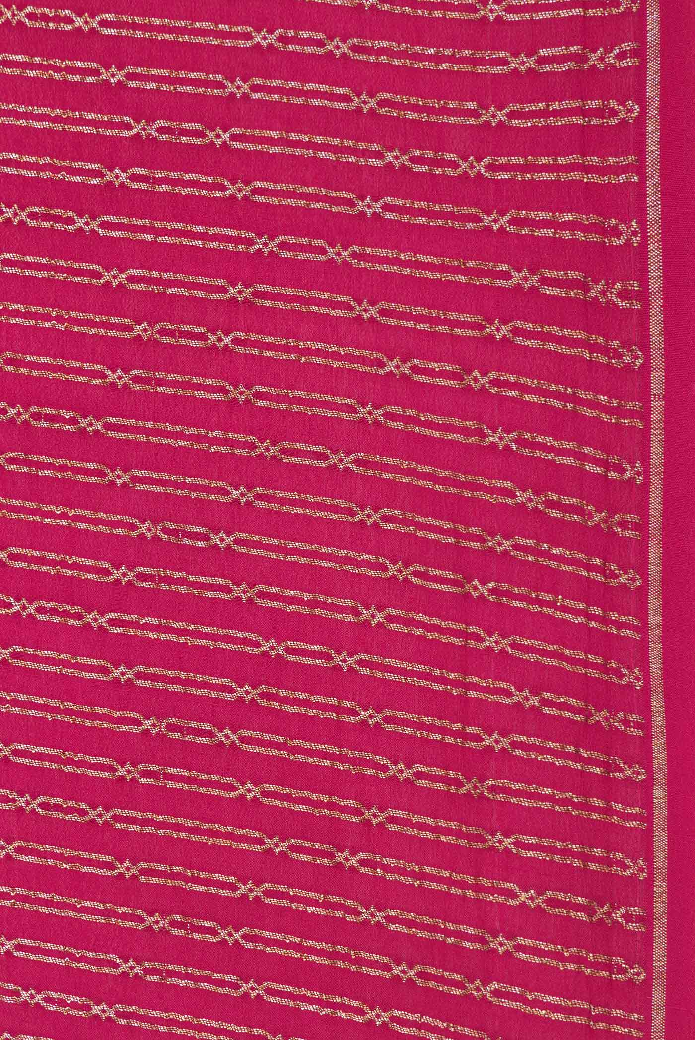 Pink Dual Tone Georgette Saree - Image 3