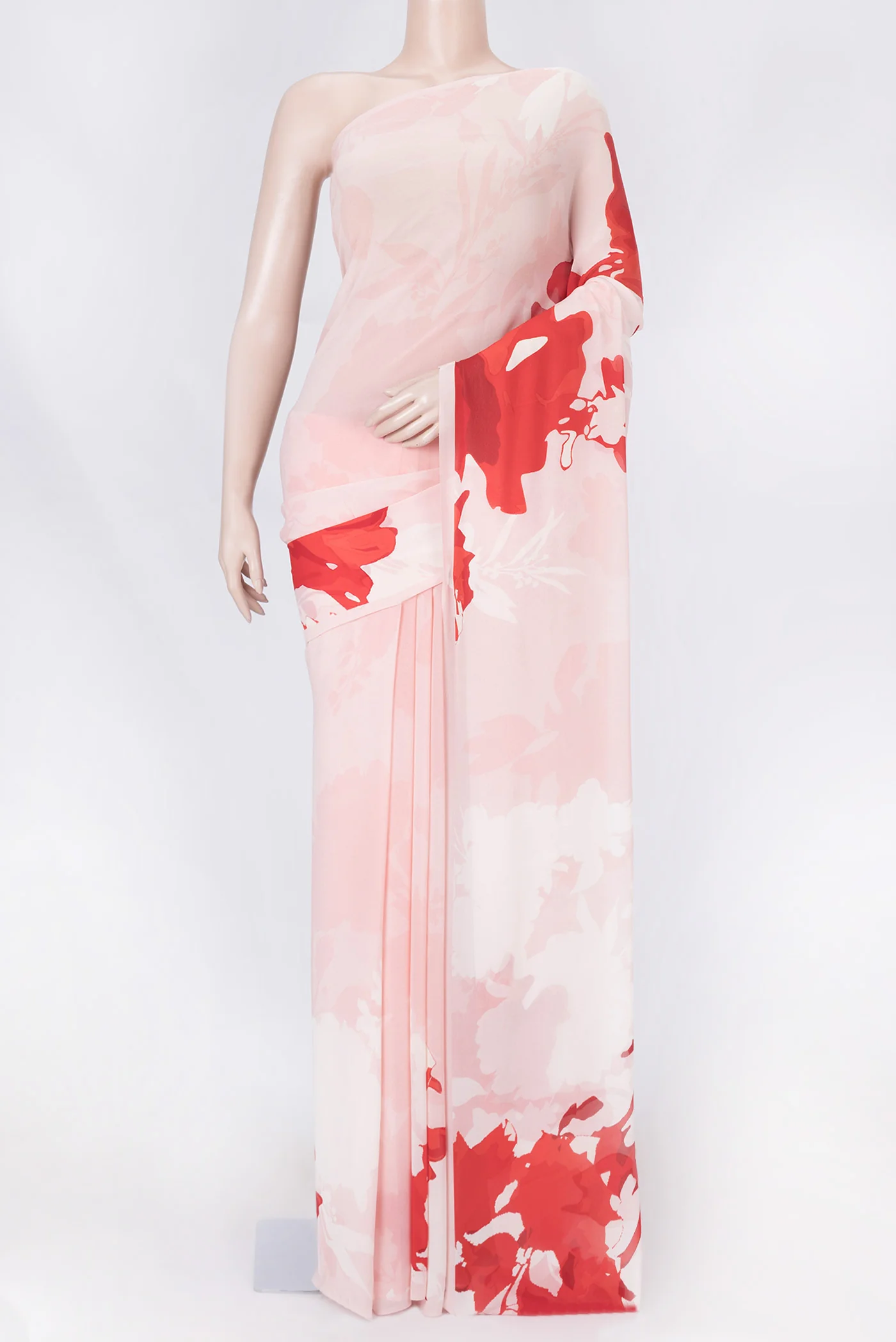 Pink Dual Tone Georgette Saree