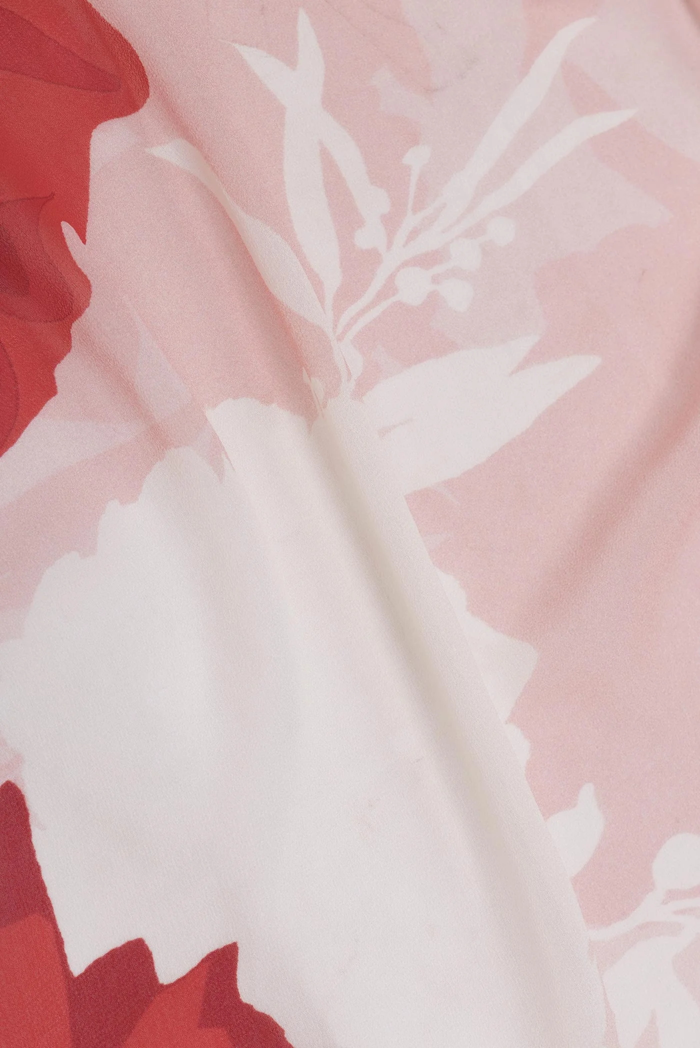 Pink Dual Tone Georgette Saree - Image 2