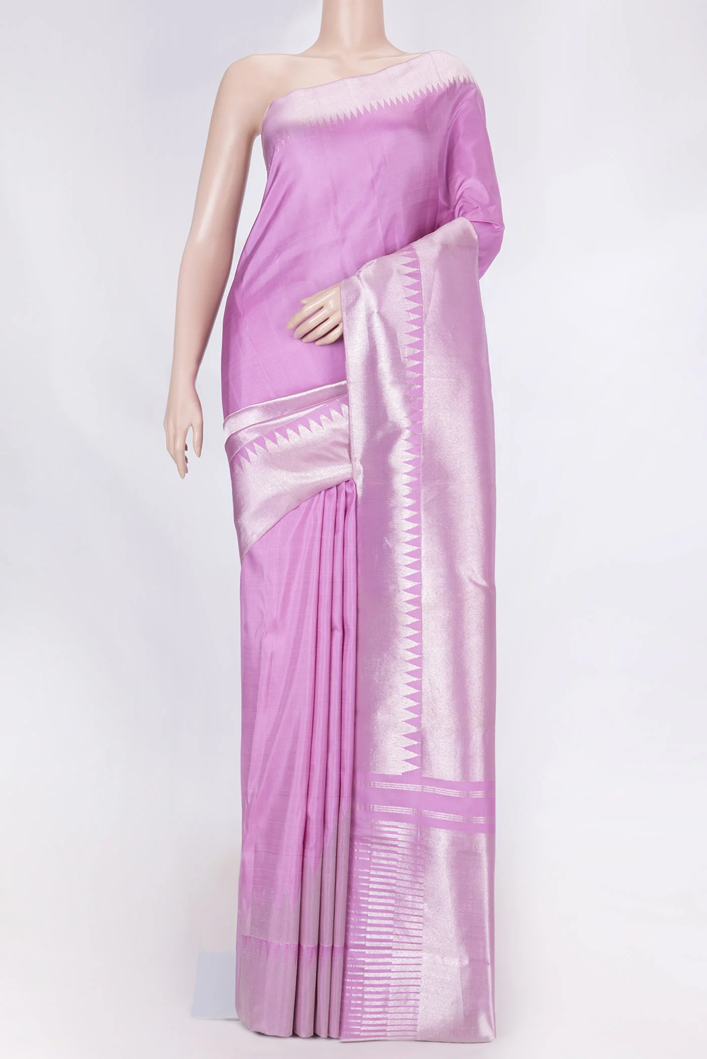 Lavender Kanchipuram Silk Saree
