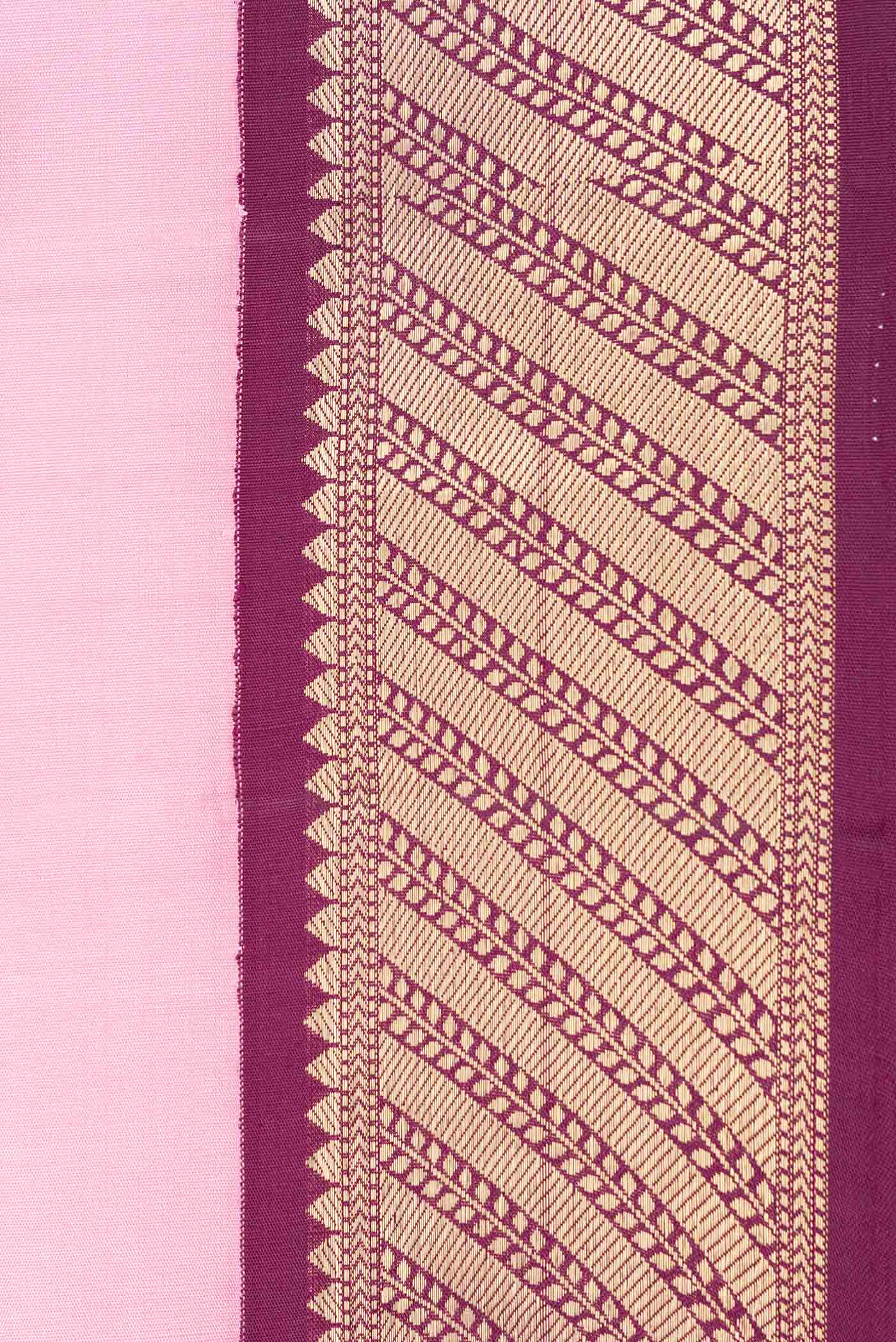 Pink Dual Tone Kanjivaram Saree - Image 3