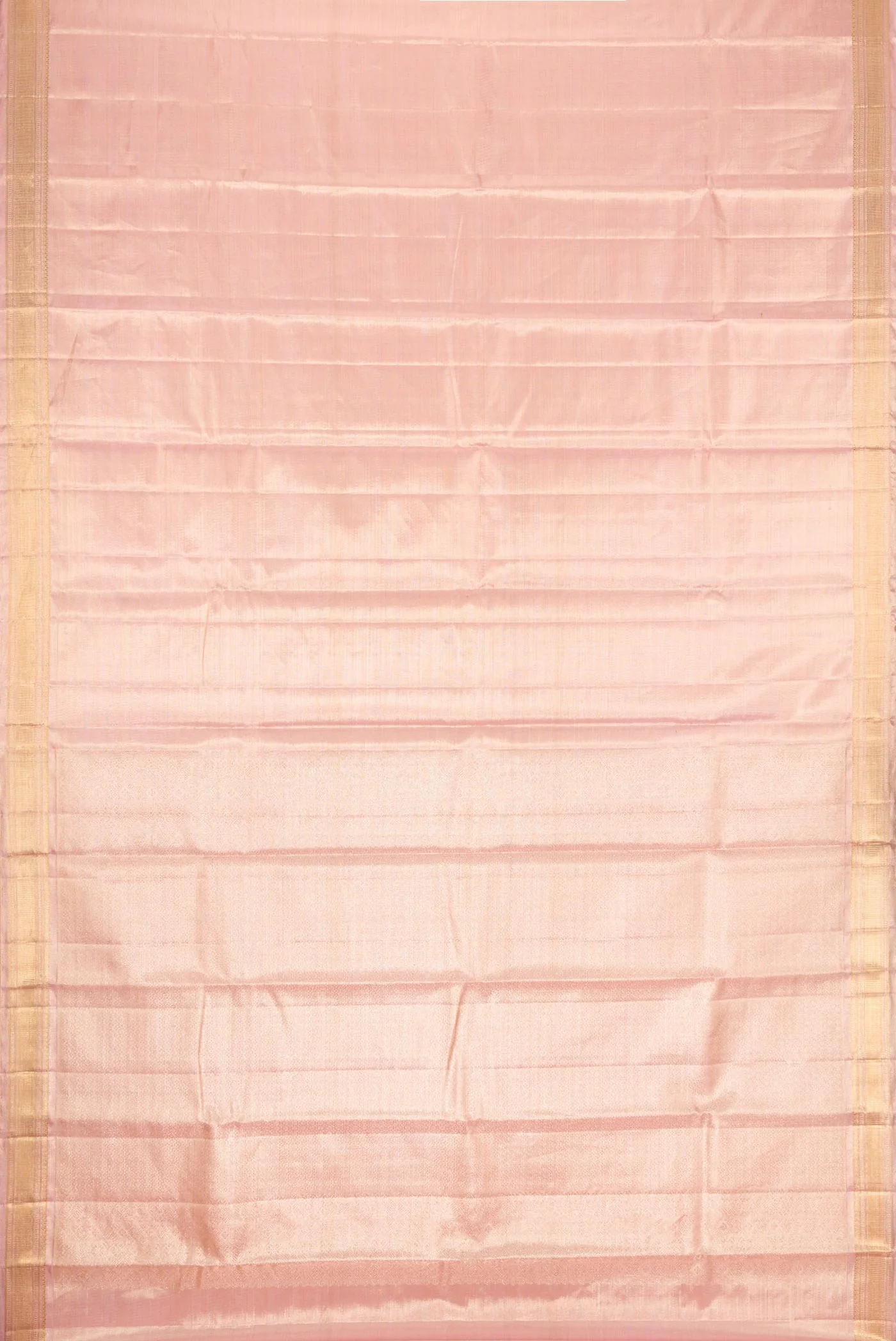 Rose Gold Dual Tone Kanchipuram Tissue Silk Saree - Image 6