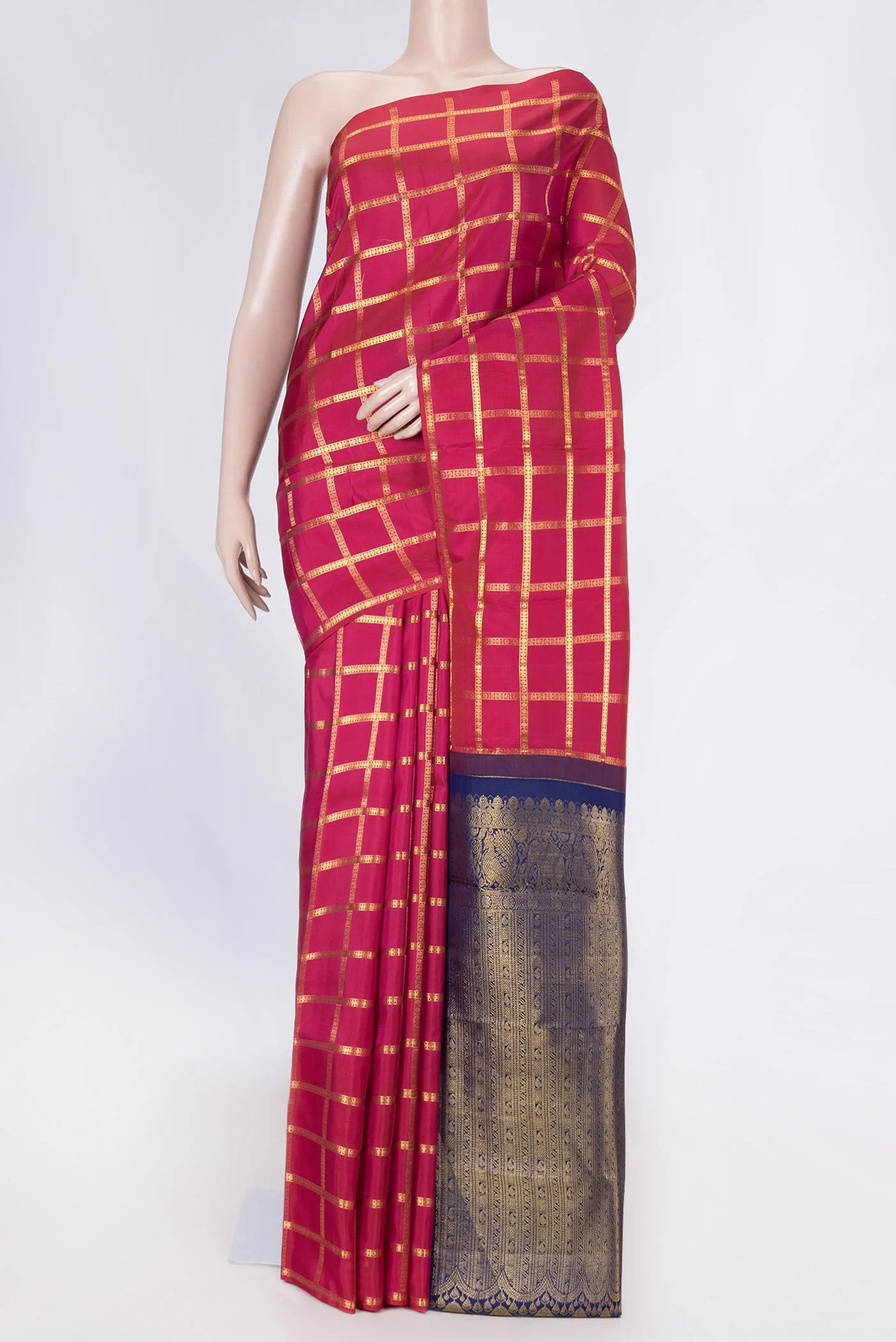 Pink Dual Tone Kanjivaram Saree