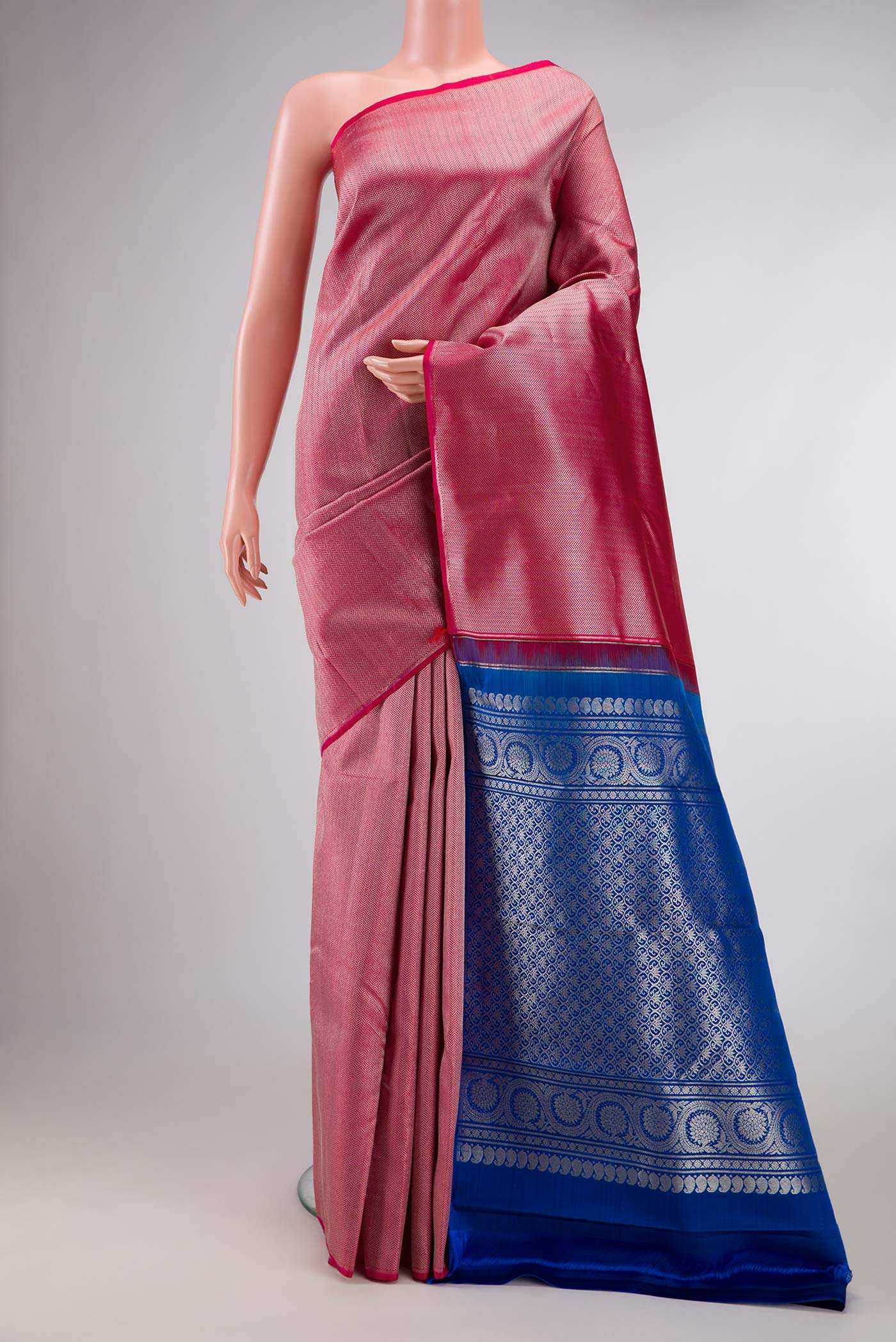 Pink Dual Tone Kanjivaram Saree