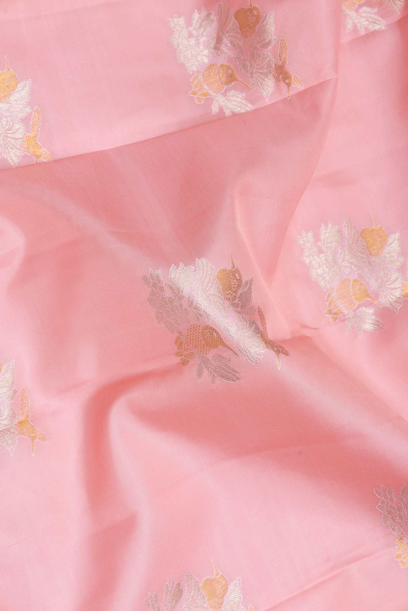 Pink Dual Tone Kanjivaram Saree - Image 2