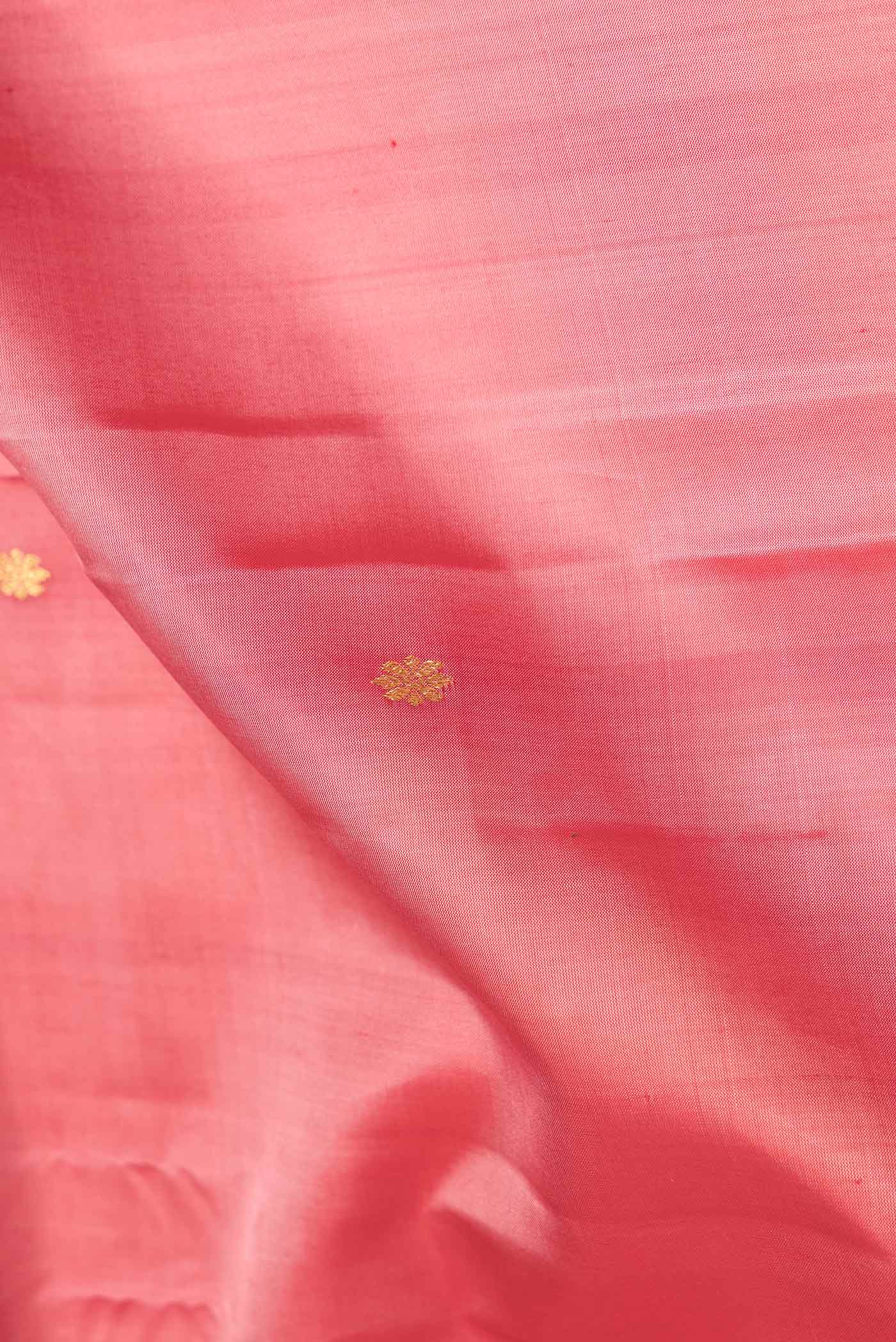 Coral Kanchipuram Saree - Image 2