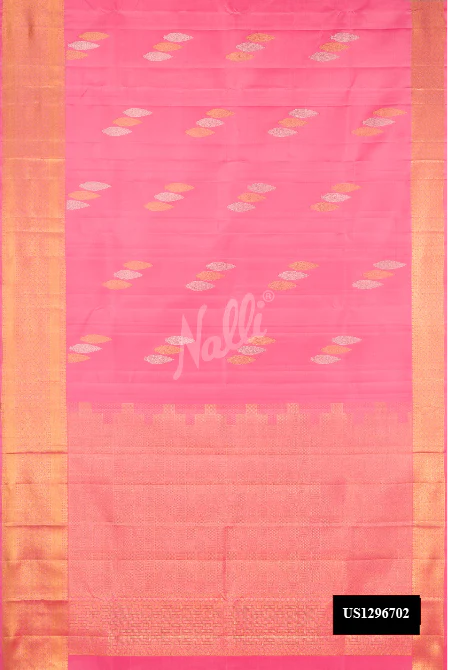 Pink Dual Tone Kanchipuram Silk Saree