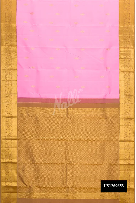 Pink Dual Tone Kanchipuram Silk Saree