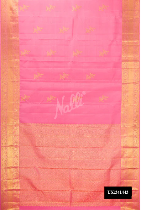 Pink Dual Tone Kanchipuram Silk Saree