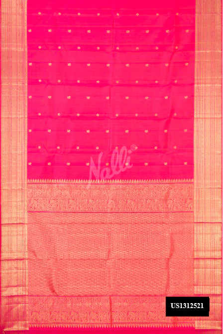 Pink Dual Tone Kanchipuram Silk Saree