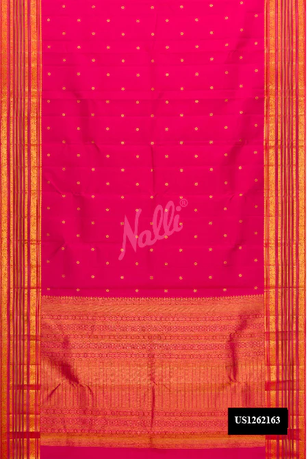 Pink Dual Tone Kanchipuram Silk Saree