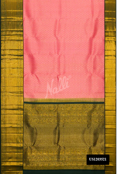 Pink Dual Tone Kanchipuram Silk Saree