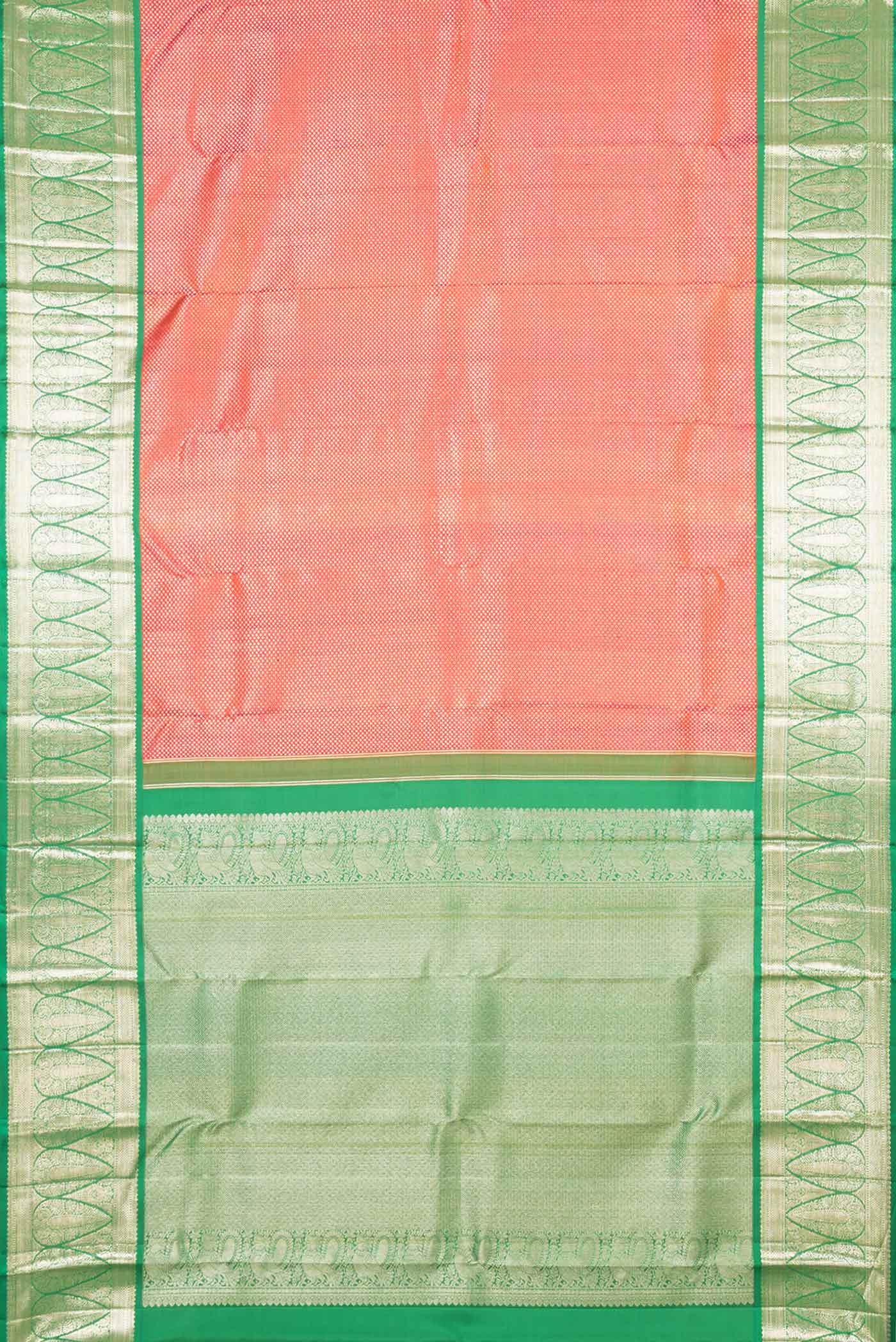 Pink Dual Tone Kanchipuram Silk Saree - Image 6