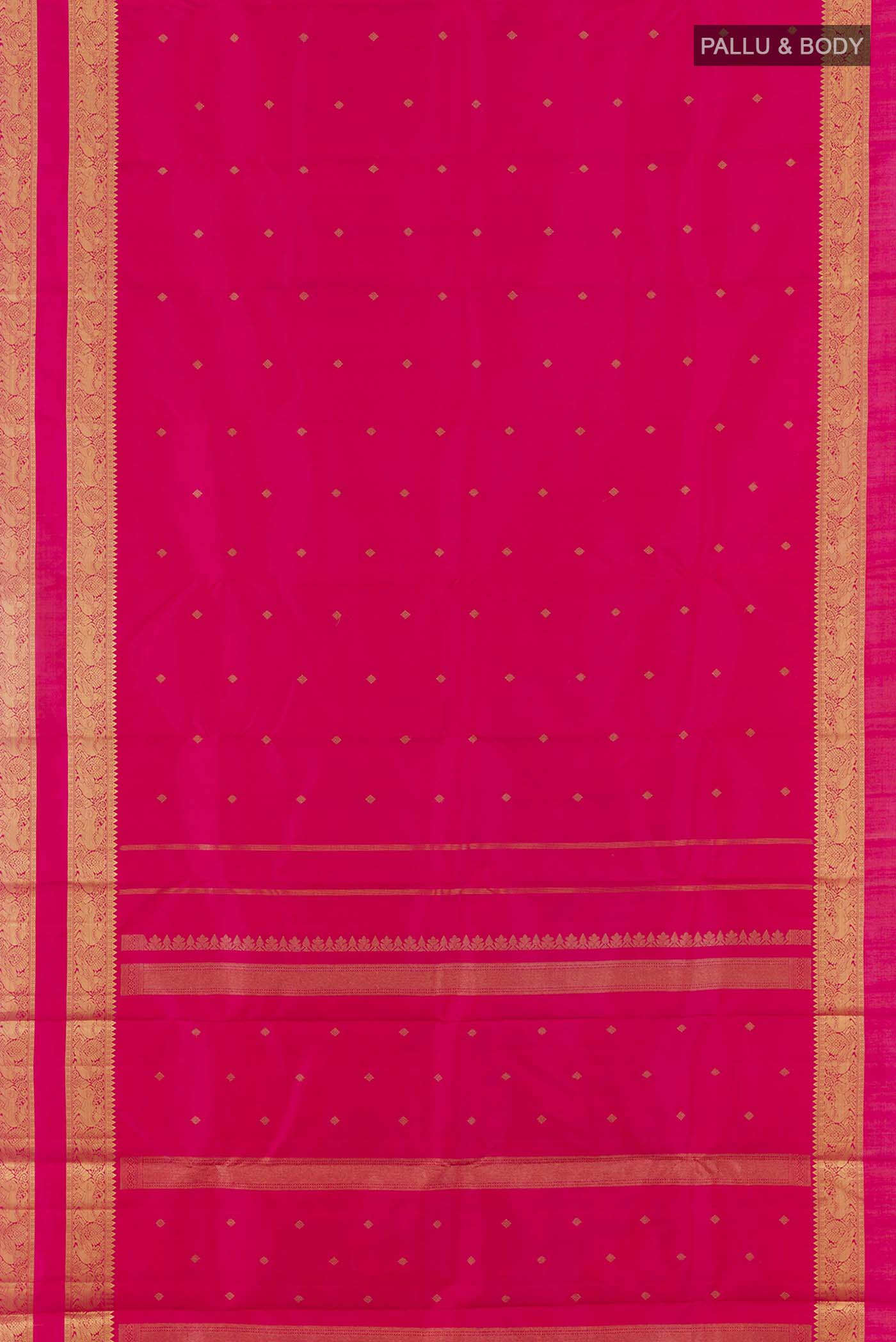 Pink Dual Tone Kanchipuram Silk Saree - Image 6