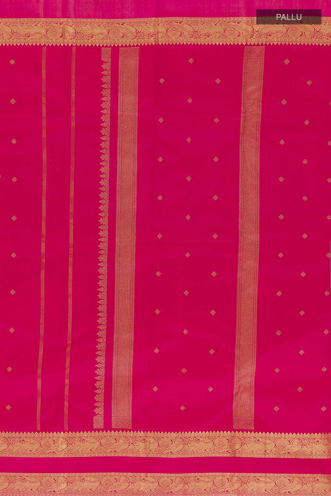 Pink Dual Tone Kanchipuram Silk Saree - Image 7