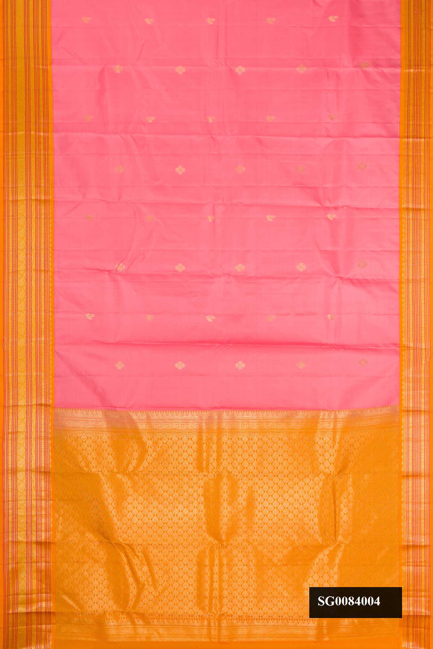Pink Dual Tone Kanchipuram Silk Saree