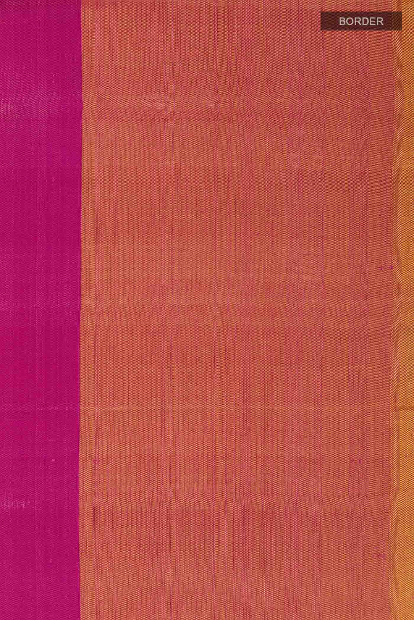 Pink Dual Tone Kanjivaram Silk Saree - Image 3
