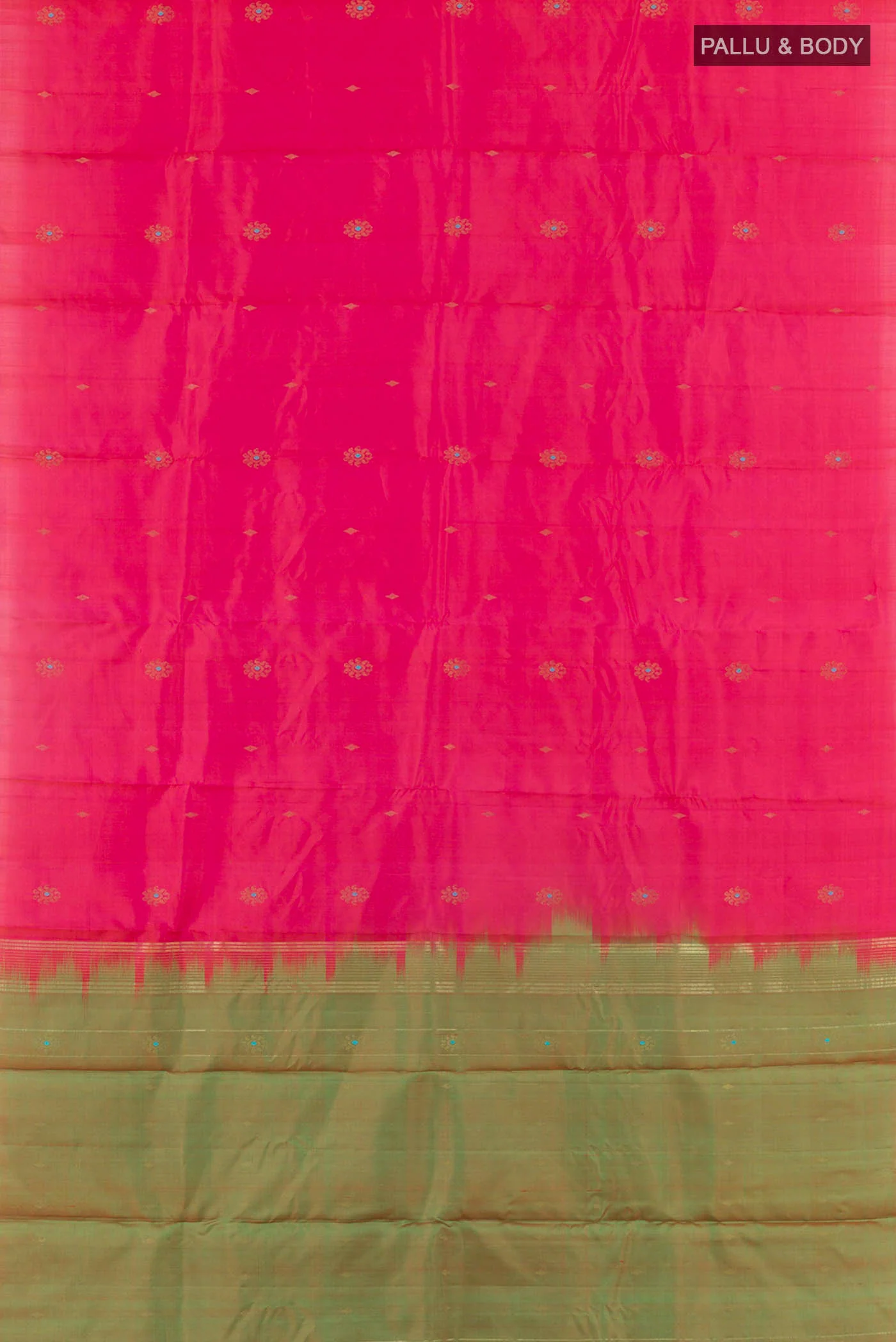 Pink Dual Tone Kanchipuram Silk Saree - Image 6