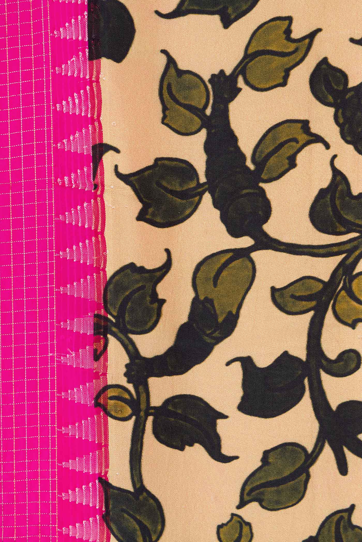 Pink Dual Tone Kanjivaram Silk Saree - Image 3