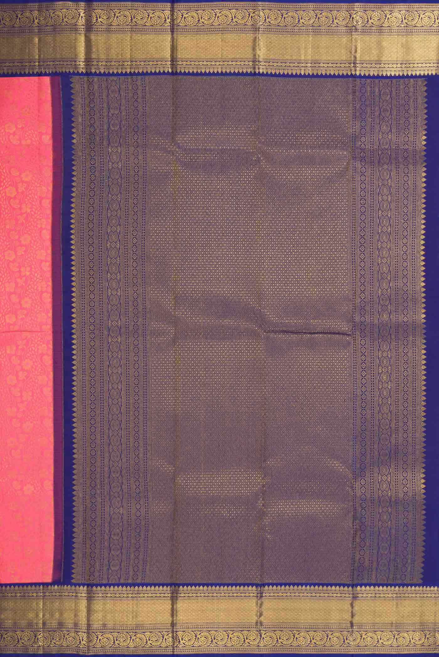 Pink Dual Tone Kanjivaram Silk Saree - Image 7