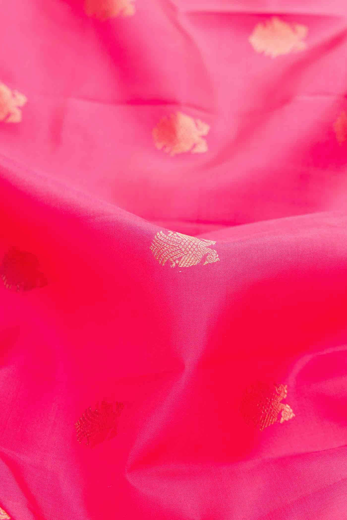 Pink Dual Tone Kanchipuram Silk Saree - Image 2