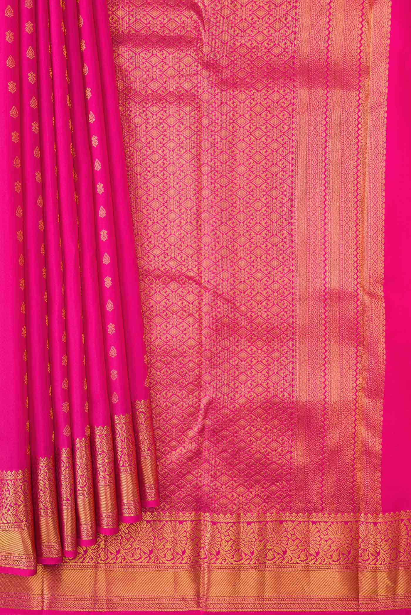 Pink Dual Tone Kanchipuram Silk Saree - Image 4