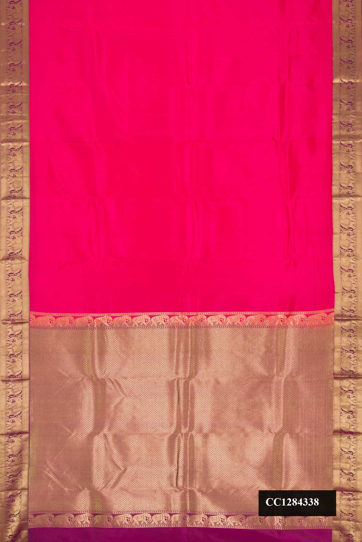 Pink Dual Tone Kanchipuram Silk Saree