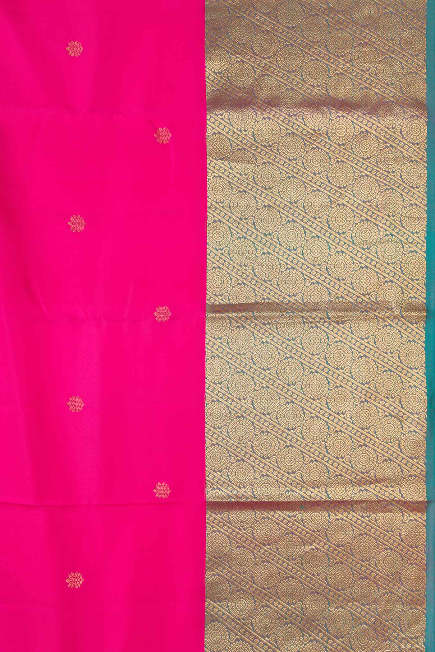 Pink Dual Tone Kanchipuram Silk Saree - Image 3