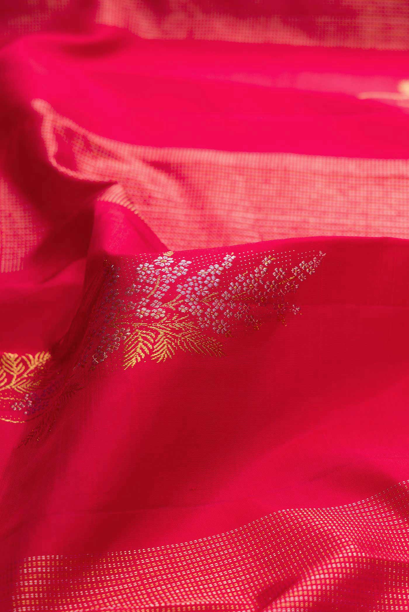 Pink Dual Tone Kanjivaram Silk Saree - Image 2