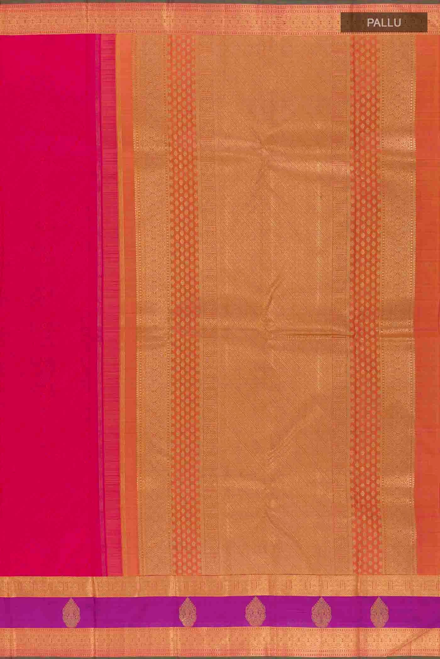Pink Dual Tone Kanchipuram Silk Saree - Image 7