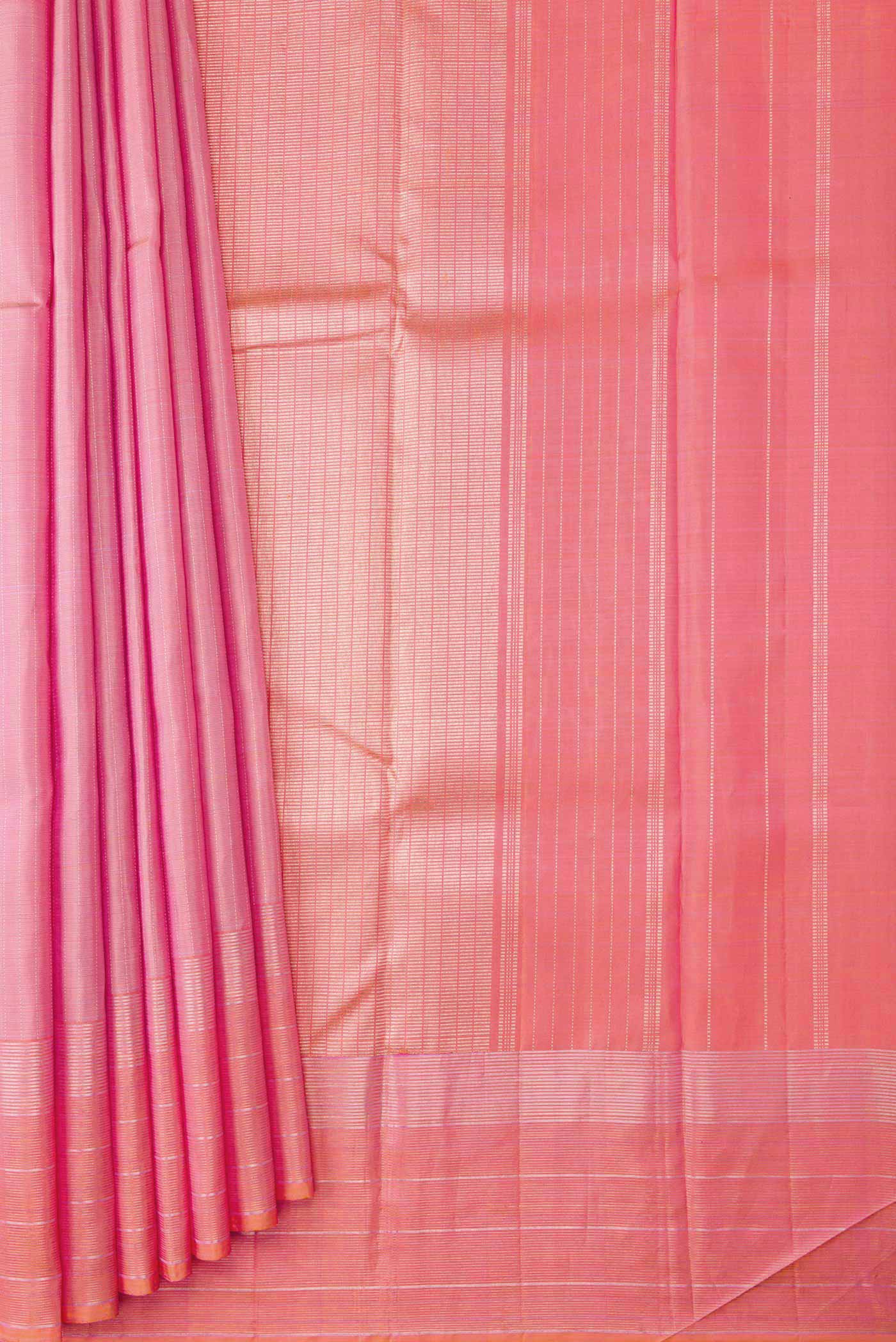 Pink Dual Tone Kanchipuram Silk Saree - Image 4